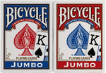 Bicycle Jumbo Index Playing Cards , 2 Pack Large Print Poker Size Deck of Cards for Easy Reading, Family Card Games, and Casino Play