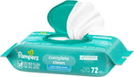 Pampers Baby Wipes, Complete Clean Baby Fresh Scented Wipe, Gently Cleans Head to Toe, 72 Total (1 Flip-Top Packs)