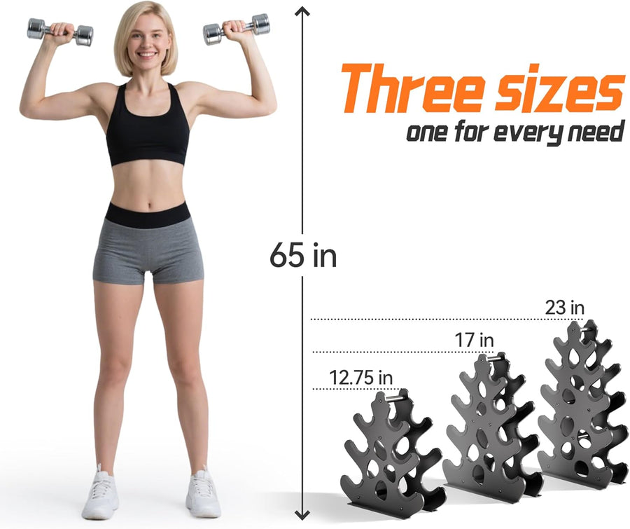 4 Tier Dumbbell Rack - Rust-Resistant Dumbbell Stand for Home Gym