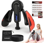 Adjustable Thigh Trainer for Women, 10-100lb Resistance Exerciser with Leg Band & Poster