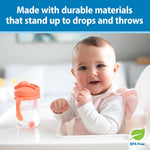 Dr. Brown's Milestones, Baby's First Straw Cup Sippy Cup with Straw, 6m+, 9oz/270ml, Coral, BPA Free