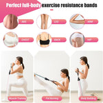 Resistance Bands with Handles for Women - 5 Levels, Yoga, Pilates, Therapy