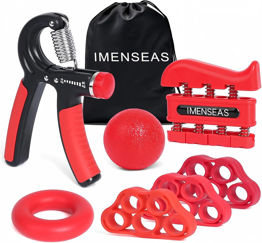 Grip Strength Trainer Kit - 7 Piece Adjustable Hand Exerciser Set