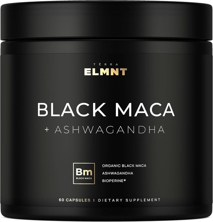 40x Strength Organic Black Maca Root with Ashwagandha Supplement
