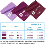 AZURELIFE Resistance Bands, Professional Non-Latex Elastic Stretch Bands for Physical Therapy and Strength Training