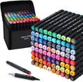 Alcohol Markers, 80 Colors Dual Brush Tip Permanent Art Markers, Coloring Marker, for Book Painting Card Making gift for Adults Kids 8-12