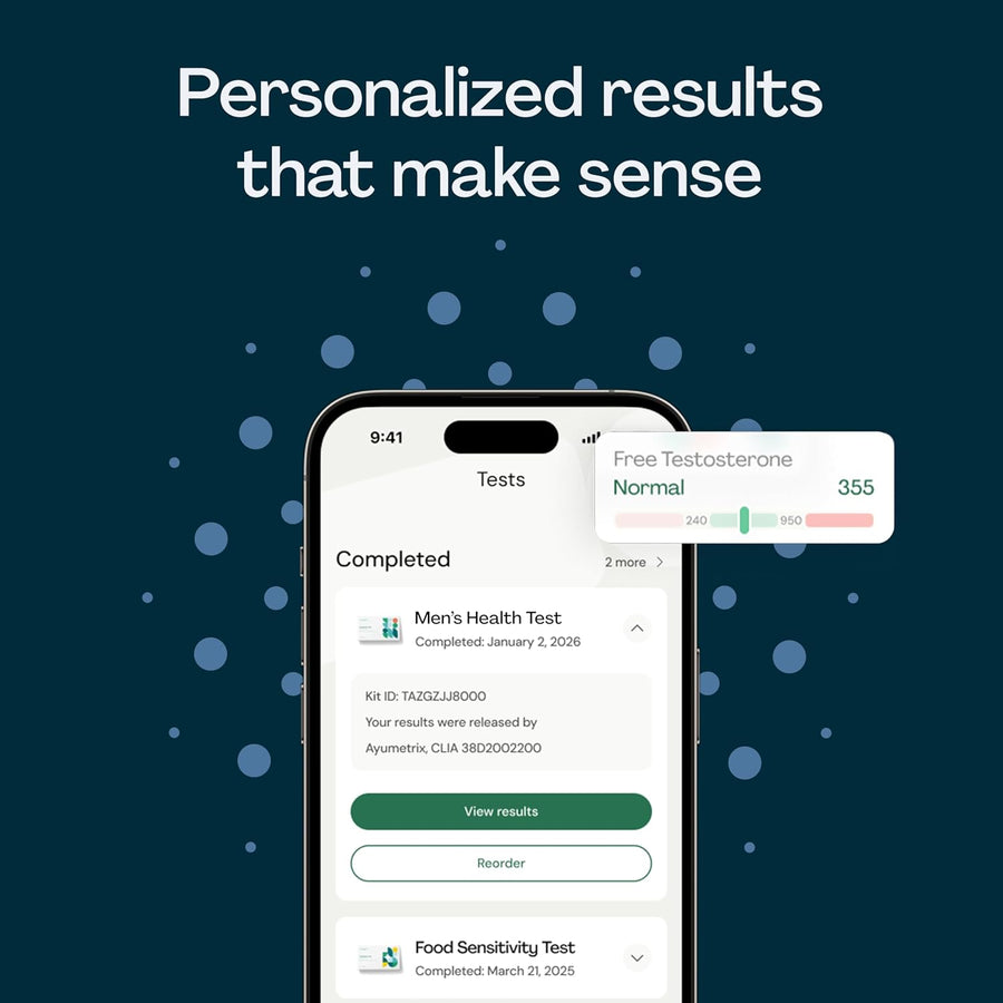 Everlywell At-Home Men's Health Test Kit, Measures 4 Key Hormones