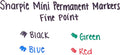 Sharpie Mini Permanent Markers, Fine Point, Assorted Colors, 4 Count