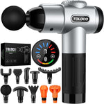 TOLOCO Massage Gun, Deep Tissue Back Massage, 10 Heads, Quiet Motor