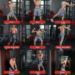 WHATAFIT Resistance Bands Set - 5 Levels, Handles, Straps, Anchor for Home Gym