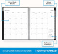 Blue Sky 2026 Weekly and Monthly Planner Calendar, Includes January 2026 - December 2026, 8.5" x 11", Flexible Cover, Wirebound, Laminated Tabs, Storage Pocket, Enterprise
