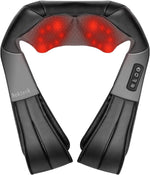 Nekteck Shiatsu Neck Massager with Heat for Pain Relief, 2026 Upgraded 3D Back Shoulder Kneading Massage Pillow, Black