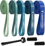 LEEKEY Resistance Bands for Workout, Exercise Bands with Door Anchor, Pull Up Assistance