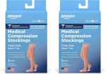 Amazon Basic Care Medical Compression Stockings 20-30 mmHg Beige Medium