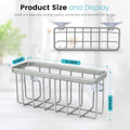 Sponge Holder for Kitchen Sink, Kitchen Sink Sponge Holder,Sink Caddy,Dish Soap Holder （Mat Silver）