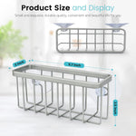 Sponge Holder for Kitchen Sink, Kitchen Sink Sponge Holder,Sink Caddy,Dish Soap Holder （Mat Silver）