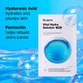 Dr.Jart+ Dermask Vital Hydra Solution Glow Korean Face Mask with Hyaluronic Acid for Glass Skin | Sheet Mask | Korean Skin Care