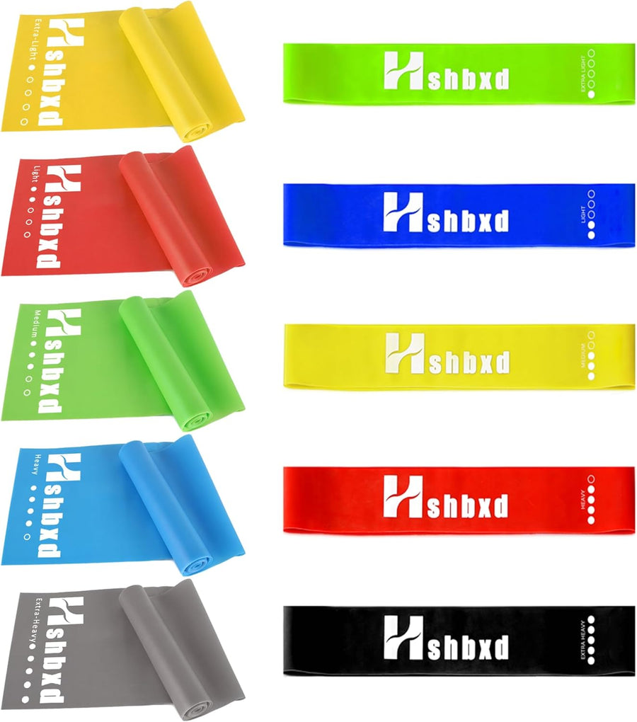 Resistance Bands for Workout, Physical Therapy, Yoga, Pilates - Latex Free Set