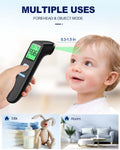 No-Touch Forehead Thermometer for Adults, Infrared Digital Baby Thermometer for Kids, Accurate Reading with Large Display, Mute Mode, Memory Recall, Fever Alarm