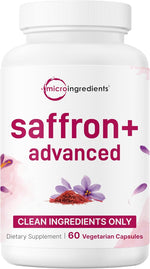 Micro Ingredients Saffron+ Advanced Supplements, 60 Veggie Capsules
