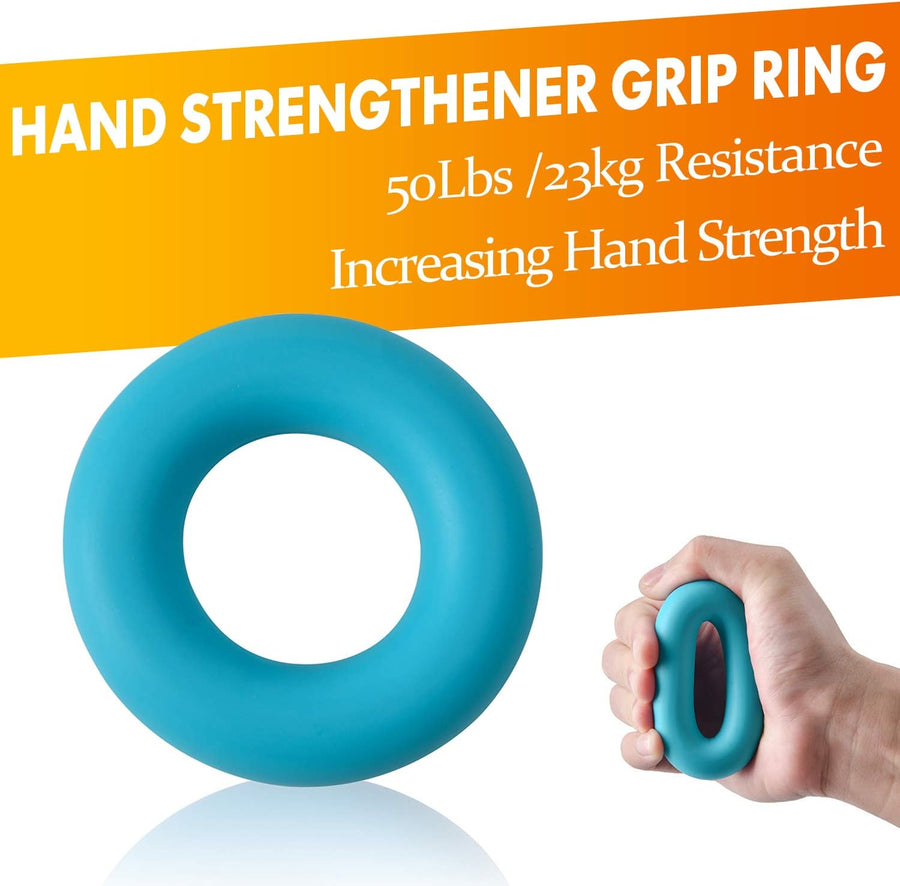 Grip Strength Trainer Kit - 7 Piece Adjustable Hand Exerciser Set