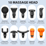 TOLOCO Deep Tissue Percussion Massage Gun with 10 Heads, Super Quiet Portable Electric Massager