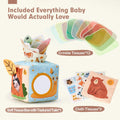 hahaland Baby Tissue Box Toy - Baby Toys 6-12 Months Stocking Stuffers for Babies Montessori Toys for 6 Month Old Must Haves - Boy Girl Shower Gifts 6 9 12 18 Months Old Sensory Pulling Play Scarf Toy