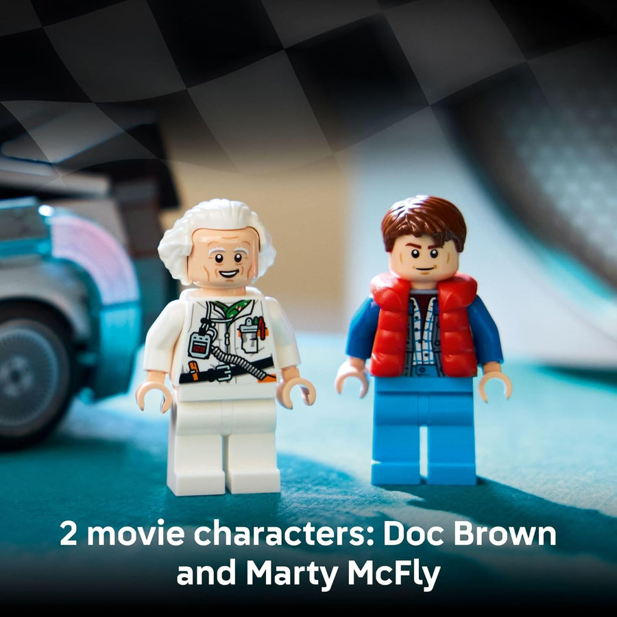 LEGO Speed Champions Time Machine from Back to The Future Building Toy for Kids - Pretend Play & Display Car Toy W/2 Build Modes for Boys & Girls, Ages 9+ - Gift Ideas for Birthdays & Fans - 77256