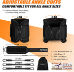 KUTIZE Adjustable Ankle Resistance Bands for Full-Body Workouts