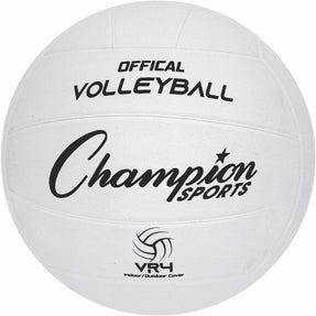 Champion Sports® Rubber Volleyballs – Official Size, Durable for Indoor & Outdoor Use, Premium Equipment for Beginners and Competitive Play, White & Assorted & Colors Available