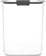 Rubbermaid Brilliance 16-Cup Airtight Food Storage Container with Lid Clear/Grey - optimal for pantry organization flour sugar and food storage