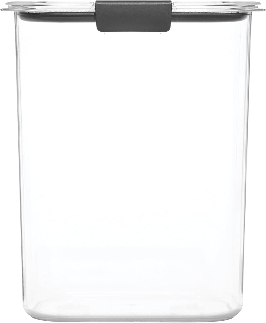 Rubbermaid Brilliance 16-Cup Airtight Food Storage Container with Lid Clear/Grey - optimal for pantry organization flour sugar and food storage