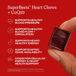 HumanN SuperBeets 3-in-1 Heart Chews with CoQ10 and Beetroot