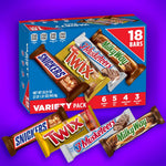 SNICKERS, TWIX, MILKY WAY & 3 MUSKETEERS Individually Wrapped Variety Pack Full Size Milk Chocolate Candy Bars Bulk Assortment, 33.31 oz, 18 Bars