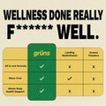 Gruns Adults Super Greens Gummies, Multivitamin Superfood Gummy Bears, Spirulina, Chlorella, Prebiotics & Fiber Gummies for Digestive Health, Adaptogens Supplement, 20 Vitamins & Minerals, 10 Count