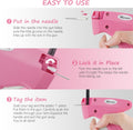 Stitch Gun for Clothes Stitchy Tagging Gun for Clothing Stitchy Quick Clothing Fixer -Includes 1,000 Black Fasteners & 1,000 White Fasteners & 6 Needles(hotpink+White)