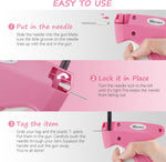 Stitch Gun for Clothes Stitchy Tagging Gun for Clothing Stitchy Quick Clothing Fixer -Includes 1,000 Black Fasteners & 1,000 White Fasteners & 6 Needles(hotpink+White)
