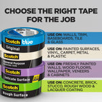 Scotch General Purpose Masking Tape, 1.88 in x 60.1 yd, Beige, Sticks for Up to 5 Days, Removes Easily Without Leaving Sticky Residue, Easy-to-Tear Masking Tape (2050-48MP)