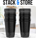 VELOMIX 6-Pack 20oz Protein Shaker Bottles - Leak-Proof, Dishwasher Safe