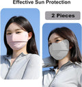2Pcs UV Face Mask, Sun Masks for Women, Cooling Breathable Face Cover for Outdoors, Washable Reusable