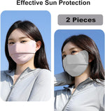 2Pcs UV Face Mask, Sun Masks for Women, Cooling Breathable Face Cover