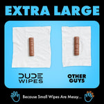 DUDE Wipes - Flushable Wipes - 6 Pack, 288 Wipes - Unscented Extra-Large Adult Wet Wipes - Vitamin-E & Aloe - Septic and Sewer Safe