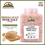 Himalayan Chef Pink Himalayan Salt Coarse Grain, 5 lbs Plastic Jar - Pure, Natural, Kosher, Mineral-Rich, Ideal for Grinder Refills, Cooking, Seasoning