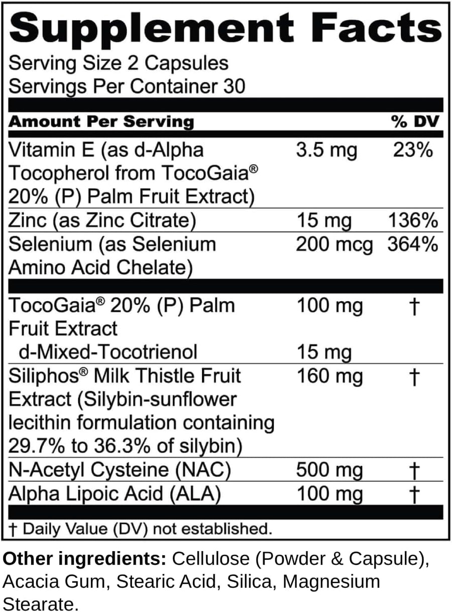 1MD Nutrition LiverMD - Liver Support Supplement | Siliphos Milk Thistle Extract & NAC - Supports Healthy Energy, Immunity & Overall Health - Liver Cleanse & Support | 60 Capsules