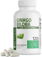 Bronson Ginkgo Biloba Extra Strength Supports Brain Function & Memory Support, 120 Vegetarian Capsules