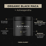 40x Strength Organic Black Maca Root with Ashwagandha Supplement