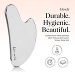 Kitsch Stainless Steel Gua Sha Facial Tool - Face Sculpting, Jawline Shaper, Lymphatic Drainage