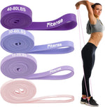 Fitense Resistance Bands Set - Pull Up Bands for Men & Women, 4 Levels, Anchor, Poster & Pouch
