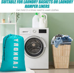 Laundry Bag,2 Pack Travel Laundry Bags for Dirty Clothes,Large Laundry Bags for Camping & Traveling,Dirty Clothes Travel Bag,24" x 36" (Cyan + Gray)