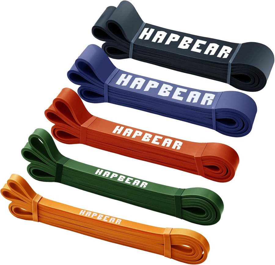 HAPBEAR Pull Up Assistance Bands - Resistance Bands Set for Workouts, Stretching, Muscle Training